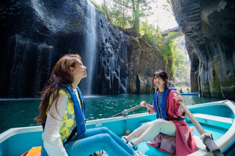 路線バスの旅「あそちほ号」・「たかちほ号」高千穂フリープラン「高千穂峡貸しボート」をオプションで追加可能