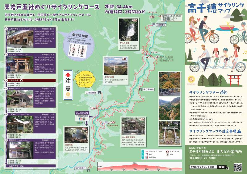 天岩戶自行車旅遊指南地圖